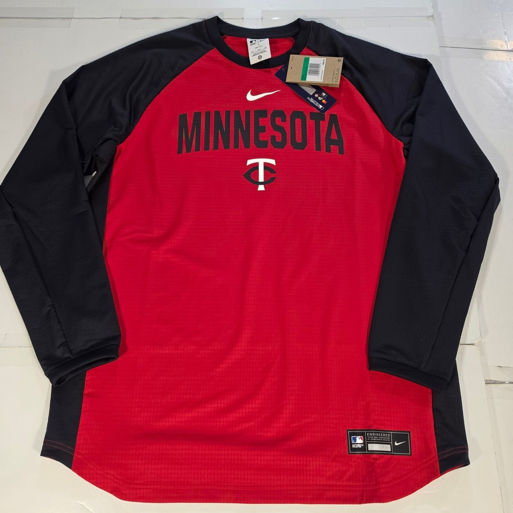 Nike Minnesota Twins MLB Authentic Collection Dri-FIT Red Black Shirt XL NEW